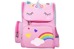 Tusundong Unicorn backpack for girls,School bags for girls,Kids school bag,Cute unicorn bag,Pink bags for girls,Kids Bookbag for Elementary,Children's backpacks