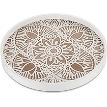 Hanobe Rond houten decoratief dienblad
