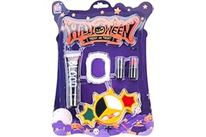 DUOLEEY Trucchi Halloween Kit Bambini Adulto Viso Corpo, Sangue Finto, Denti da Vampiro, Trucco per Halloween, Carnevale, Cosplay, Festa di Compleanno