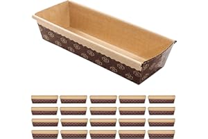 FAH FAMILY AT HOME Moule à cake de 600 g - Lot de 20 moules à cake de 24 cm en papier micro-ondable, idéal pour la cuisson au four, résistant à la chaleur jusqu'à 220 °C, recyclable, fabriqué en Italie