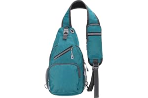 DTGN Oxford Small Sling Bag - Good for Women Men Hiking Travel Cycling - Crossbody Backpack Casual Packs with Headphone Jack