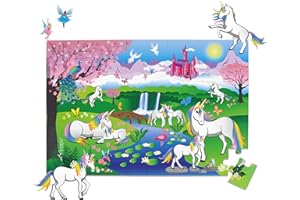 Amagenius Unicorn 50pcs floor puzzle 60 x 40 cm Large pieces for Children 3+