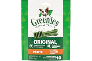 Greenies Original Petite Natural Dental Care Dog Treats, 6 oz. Pack (10 Treats)