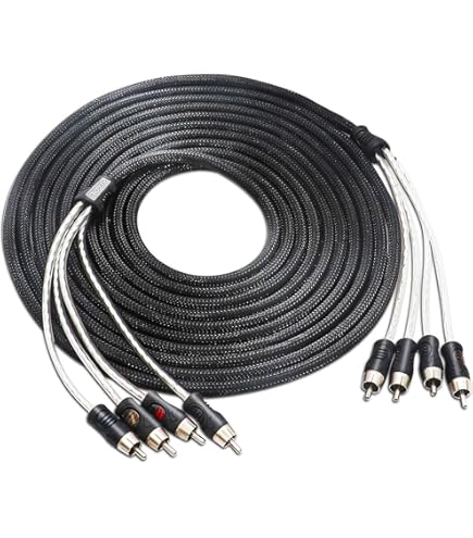 Audison Connection BT4 250.2 Cinchkabel – 4-Kanal, 2,5m, Für Rauschfreie Audio-Übertragung