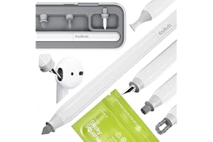 KeyBudz Air Care 2.0 AirPods - Kit de Limpieza para AirPods, iPhone y Dispositivos Apple con Adhesivos Cuadrados, Estuche rígido y Estuche de Viaje Patentado con cepillos Intercambiables