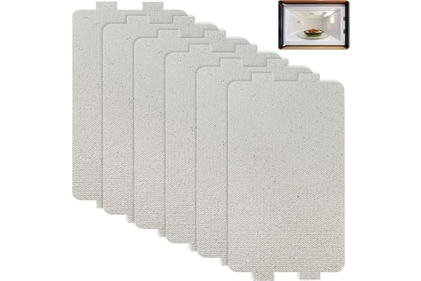 Universella mikrovågsglimmerplattor 6-pack, 6,5 x 11,5 cm glimmerpapper med silikonharts, skärbara reservdelar för mikrovågsugn, ugn, brödrost och hårtork