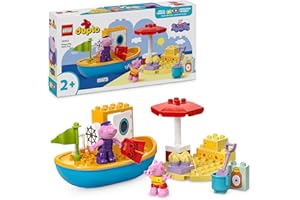 LEGO DUPLO Peppa Pig Boat Trip Toy, Early Development and Activity Toddler Toys with 2 Figures, Summer Bricks Set, Gift Idea for 2 Plus Year Old Girls & Boys 10432