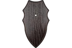 K&S WILDKAMERAS Gehörnbrett Rehbock hell dunkel aus Eichenholz mit Kiefereinlage Trophäenschild (Eichenholz dunkel, 1 Stück)