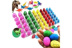 Mumoo Bear 60 Pack Dinosaur Eggs Hatching Dino Egg Grow in Water Crack with Assorted Color Pool Games Toys & Water Fun Birthday Holiday Gifts Party Favors for Toddler Kids 3-10 Boys Girls