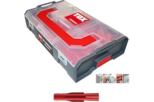 TOX L-BOXX Mini Allround Tri zestaw kołków rozporowych, efektywny, kompaktowy, przejrzysty i można je układać w stos + zestaw kołków rozporowych Tri do mocowania w prawie wszystkich materiałach
