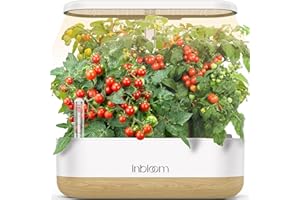 inbloom Hydroponics Growing System 12 Pods, Indoor Herb Garden with LEDs Full-Spectrum Plant Grow Light, Water Shortage Alarm, Automatic Timer, Height Adjustable,Gardening Gifts for Women, White