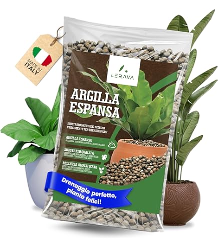 Argilla Espansa Per Piante - 2 Litri, Sfere 8-16mm, Per Drenaggio E Idrocoltura, Prodotto In Italia