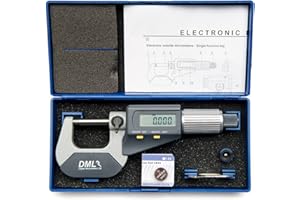 DIGITAL MICROMETERS LTD DML 0-25mm IP54 Digital Micrometer External Electronic Gauge 12 Months Warranty