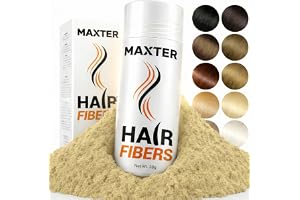 Maxter Hårfibrer Ljusblond 28g mot Skallighet för Män och Kvinnor | Hårförtjockning för Tunt Hår, Kala Fläckar och Alopeci, Mikrofibrer av Bomull i Pulverform, Hair Fiber