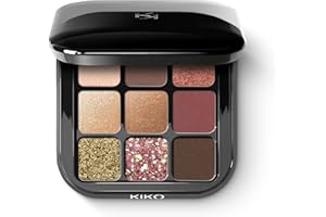 KIKO Milano Glamour Multi Finish Eyeshadow Palette 03 | Palette De 9 Ombres À Paupières Aux Finis Variés