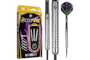 WINMAU Foxfire Tungsten Darts - Finns i 21, 22, 23, 24, 25, 26, 28 gram med prismavindar och skaft (stjälkar)