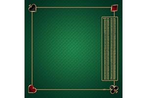 MTJ® Tapis de belote Prestige Classic (Vert, 60x60 cm) - Jersey néoprène - Fabriqué en France