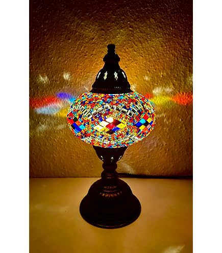 Mosaiklampe Orientalisch – Tisch- Oder Stehlampe, Bunt, Handgefertigt, Mit E14-Fassung, Höhe 24 Cm