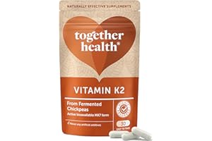 Vitamin K2 – Together Health – Vitamin K2 from Fermented Chickpeas – Highly Biologically Active MK7 Form – Vegan Friendly – Made in The UK – 60 Vegecaps