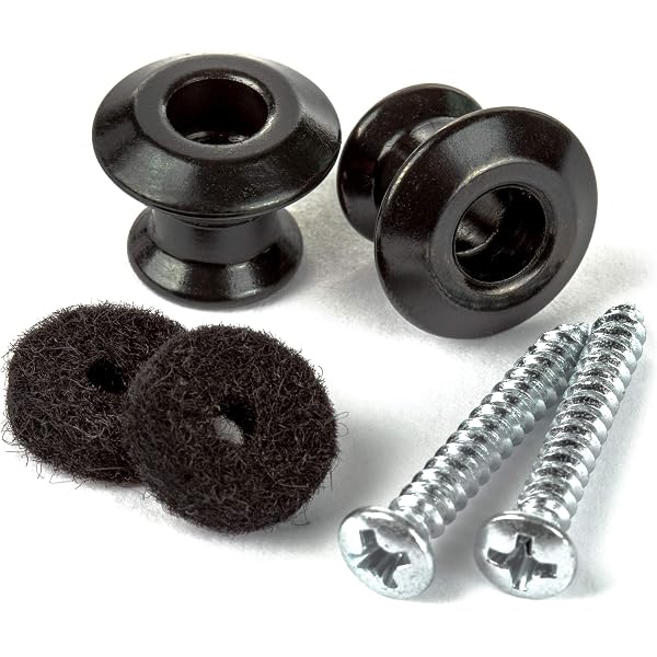 Pin Para Correa De Guitarra - Plateado, Con Almohadilla De Goma, Para Guitarra Eléctrica, Acústica, Bajo Y Ukelele