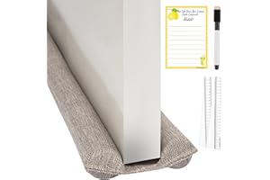 FRESH JUNGLE Draught Excluder for Doors-Double Sided Draft Excluder for Doors. 28"-32" Draught Excluder for Bottom of Door. Smell, Light and Noise Blocker Air Insulation, Energy Saving Exterior and Interior Doors