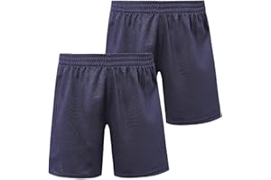 Integriti Schoolwear (Pack of 2) Boys School Football Shorts PE Running Gym Sports 3-16 Years