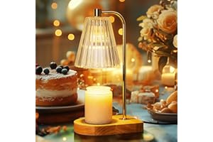 MARYCELE Kerzenwärmer Lampe, Candle Warmers mit Timer und Dimmer, Duftlampe Elektrisch Home Decors, Geschenke für Frauen Geburtstagsgeschenk, Deko Wohnzimmer, Aroma Diffusers mit 2 Glühbirnen, Gold