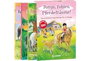 LOEWE VERLAG GMBH Leselöwen - Ponys, Fohlen, Pferdeträume!: Die schönsten Geschichten zum Lesenlernen - Schuber mit drei Bänden für Kinder ab 6 Jahre