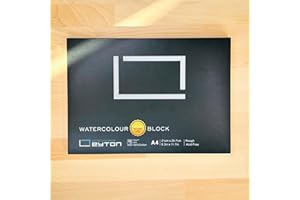 Leyton Papier Nouveauté Bloc A4 pour l'Aquarelle 100% coton, Grain Torchon, 300gms, 21cm x 29,7cm, 20 feuilles, 20 feuilles, qualité artiste