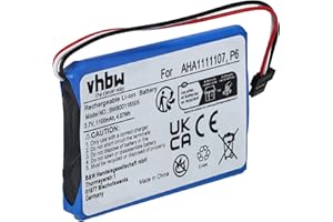 vhbw Akku Ersatz für Tomtom P6, AHA11111010, AHA1111107 für GPS Navigation Navi (1100 mAh, 3,7 V, Li-Ion)