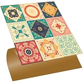 Tink Self Adhesive Tile Coating, Tile Decal, Wall Floor Covering Tokyo Patterned PVC Tile 30x30 cm (11 Pieces / 1