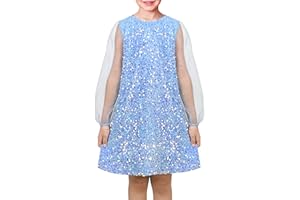 Sunny Fashion Vestito Bambina Argento Viola Brillante Luccichio Lustrino Color Block Senza Maniche 5-10 Anni