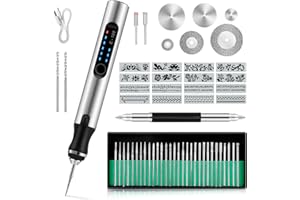 WINLOAD Stylo Graveur Électrique, Trousse à Outils De Gravure Portable, Mini Stylo De Gravure, USB Rechargeable, Util de Gravure multifonction Pour Bricolage Bijoux Métal Verre Pierre Plastique Bois