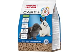 Beaphar – Care+ – Alimentation Super Premium extrudée pour Lapin – 25% de Fibres – Appétent, sans Sucre ajouté ni Colorant– Haute digestibilité – Participe à l’Usure Naturelle de Dents – 1,5 kg