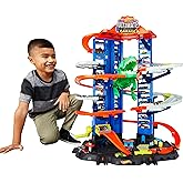 Hot Wheels HW Robotic T-rex Ultimate Garage&trade; Hot Wheels Robotic T-rex Ultimate Garage يمكنه تخزين أكثر من 100 مركبة بسهولة