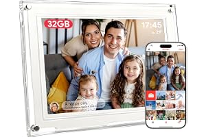 Produktabbildung: Frameo 10,1 Zoll WiFi Digitaler Bilderrahmen, 1280x800 HD IPS Touchscreen Foto Rahmen, 32GB Speicher, Automati