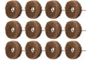 JIUNENG Roues de Polissage Abrasif 40Pcs 38mm 80 Grain Récurer Tête Meulage Pour Dremel Outil Rotatif