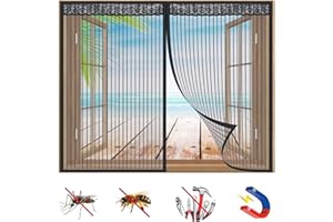 BAJIAN-LI Moustiquaire Fenêtre Magnétique, Rideau de Fenêtre pour Prévenir Moustiques et Insectes, Fermeture Automatique Adsorption Magnétique, pour FenêTres ou Porte-Black-b|| 31x31inch(80x80cm)
