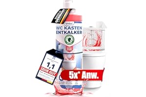 ‎QINDOO Qindoo WC Spülkasten Reiniger Entkalker, Extra starker Kalklöser für Aufputz und Unterputz Toilettenspülkasten, löst Sclamm und Kalk Krusten der Spülkästen Mechanik (0,5 Liter)