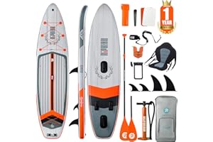 Niphean Paddle Gonflable avec Un Design D'aile Équilibré et des Accessoires Sup Durables, Planches de Stand Up Paddle Gonflables, 335cm Paddle Gonflable Adulte Stable pour Tous Les Niveaux D'habileté