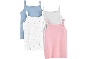 Simple Joys by Carter's Top a Canotta Bambine e Ragazze, Pacco da 4