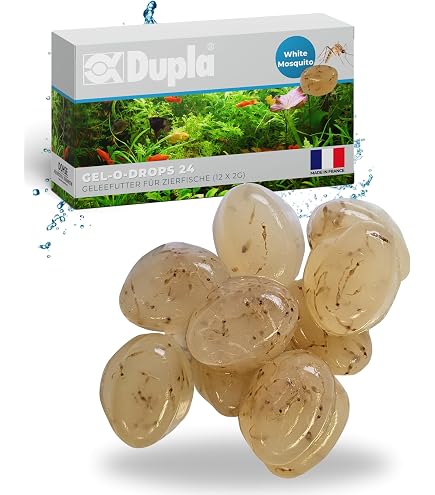 Dupla Gel-O-Drops 24 Hemp & Spirulina – Geleefischfutter, 12 Portionen à 2 G, Nährstoffreich, Ungekühlt Haltbar