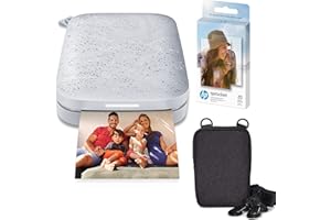 HP Sprocket Couleur Imprimante Photo instantanée Portable 2x3 Pouces (Blanc) Paquet de Papier Zink