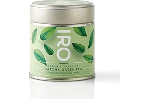IRO Thé Matcha BIO japonais de qualité supérieure, Premium Ceremonial Grade 30g, 100% bio, 100% naturel, 100% japonais, Matcha excellence, 1 boîte de 30g = 30 bols de thé Matcha
