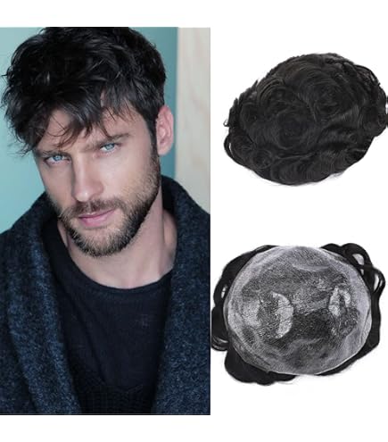 Perruque Cheveux Humains Zakya - Tissage Dentelle Et PU - 15x20cm - Naturel Et Confortable - Pour Homme