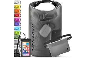 Nordlight Dry Bag and Waterproof Bags - 2l, 5l, 10l, 15, 20l, 30l Waterproof Pack Bags, with Roll Top Closure and Shoulder Strap | Swimming, Beach, Canoeing, Stand Up Paddling, Diving