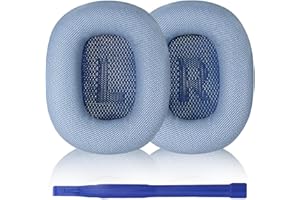 AIIVIOLL Cuscinetti auricolari per cuffie AirPods Max, padiglioni auricolari AirPods Max, in pelle proteica e memory foam (celeste)