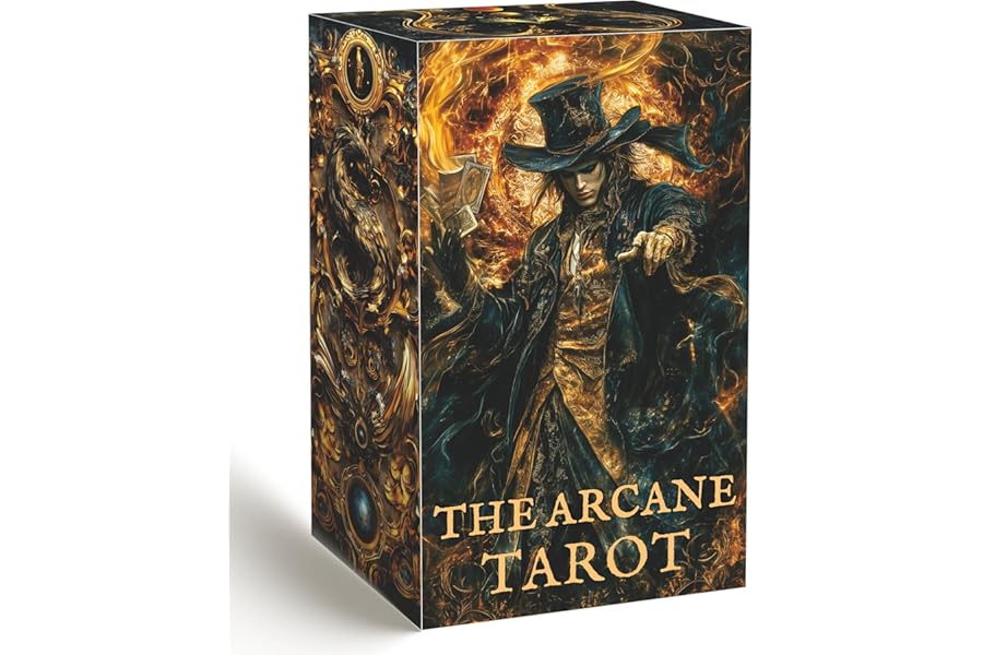 BAIYOOBAI Dark Gothic Tarot Deck Unique, Tarot Cards for Beginners, Tarot Cards with Guide Book, Dark Fantasy Style Tarot Deck, Reading Witchcraft Divination Tool