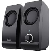 Trust Remo 2.0 Set of Speakers, Jack 0.3 cm, 16 W, Black | 50-20000Hz Frequent Response, USB Wired Speaker System for PC, Com