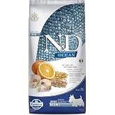 N&amp;D Ocean K&ouml;pek Morina Balığı, Kıl&ccedil;ıksız Buğday, Yulaf &amp; Portakal Yetişkin Mini 7 kg